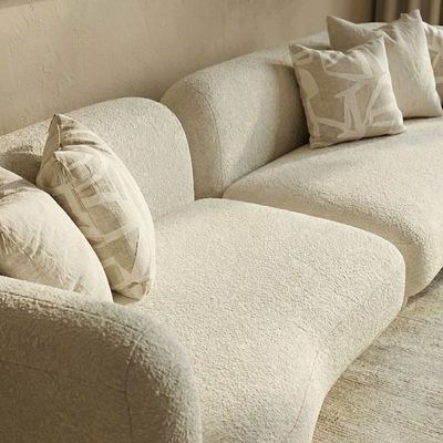Yugen 4 seater Fabric Sofa -Beige - Image 3