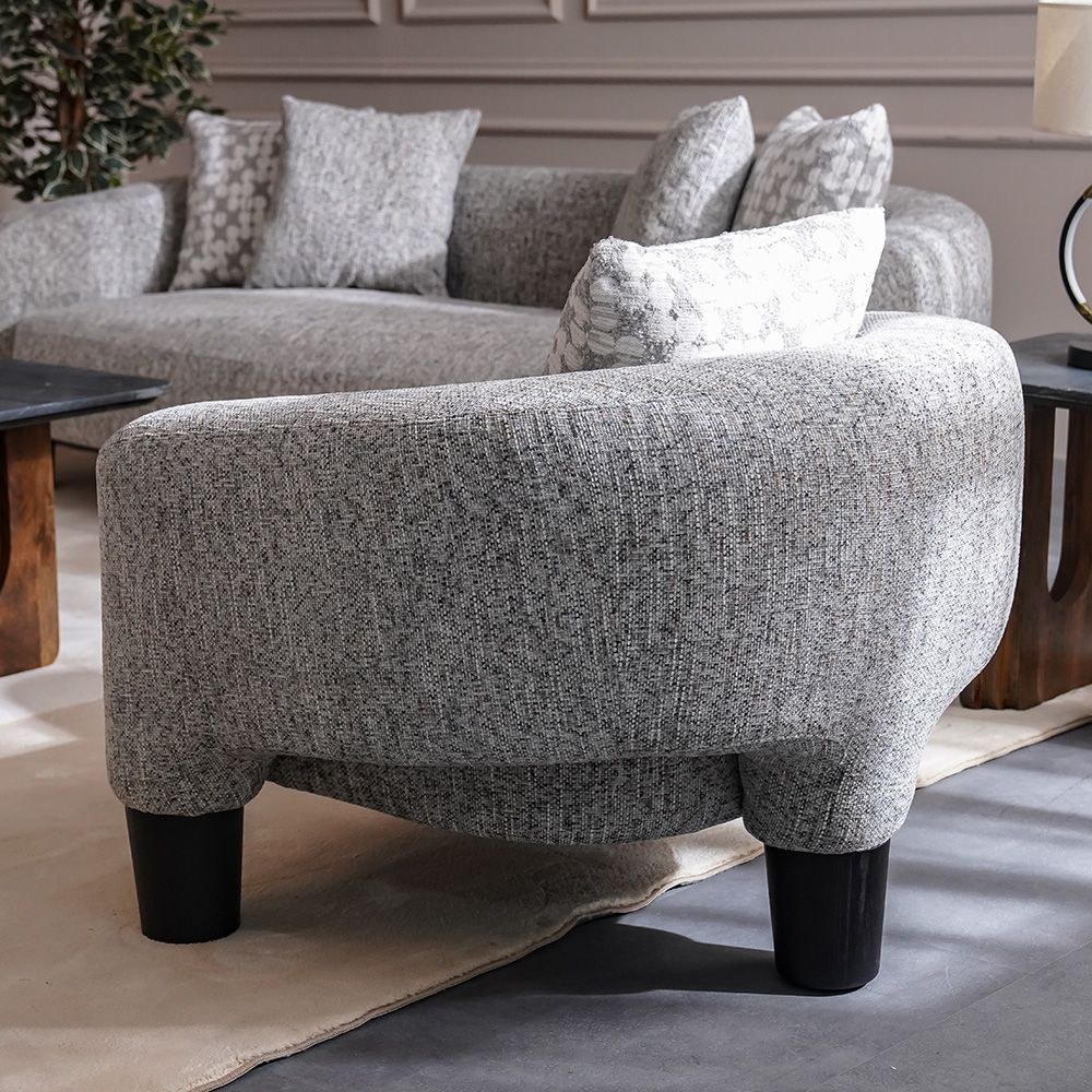 Retrova 1-Seater Fabric Sofa - Beige - With 2-Year Warranty - Image 4
