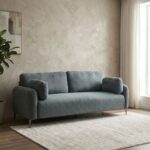 Younes 3-Seater Fabric Sofa - Grey - With 2-Year Warranty