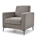 Theodora 3+2+1 Fabric Sofa Set With USB Port - Dark Grey