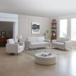 Theodora 3+2+1 Fabric Sofa Set W/ USB Port- Light Grey - With 2-Year Warranty