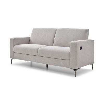 Theodora 3+2+1 Fabric Sofa Set W/ USB Port- Light Grey - With 2-Year Warranty - Image 4