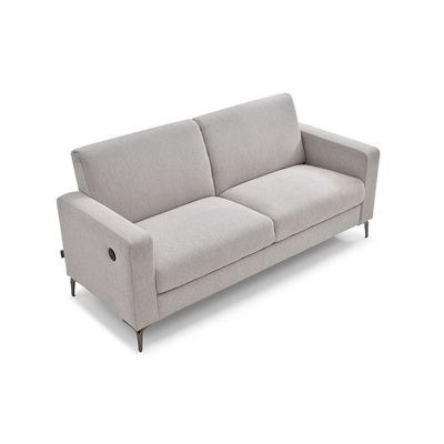 Theodora 3+2+1 Fabric Sofa Set W/ USB Port- Light Grey - With 2-Year Warranty - Image 5