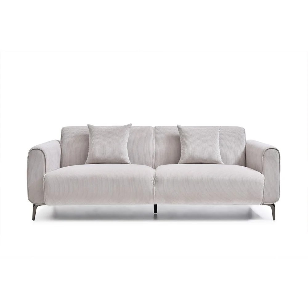 Tanner 6-Seater Fabric Sofa Set - Beige - With 2-Year Warranty - Image 3