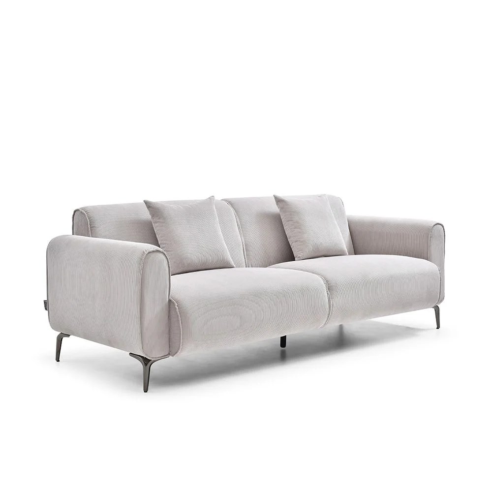 Tanner 6-Seater Fabric Sofa Set - Beige - With 2-Year Warranty - Image 4
