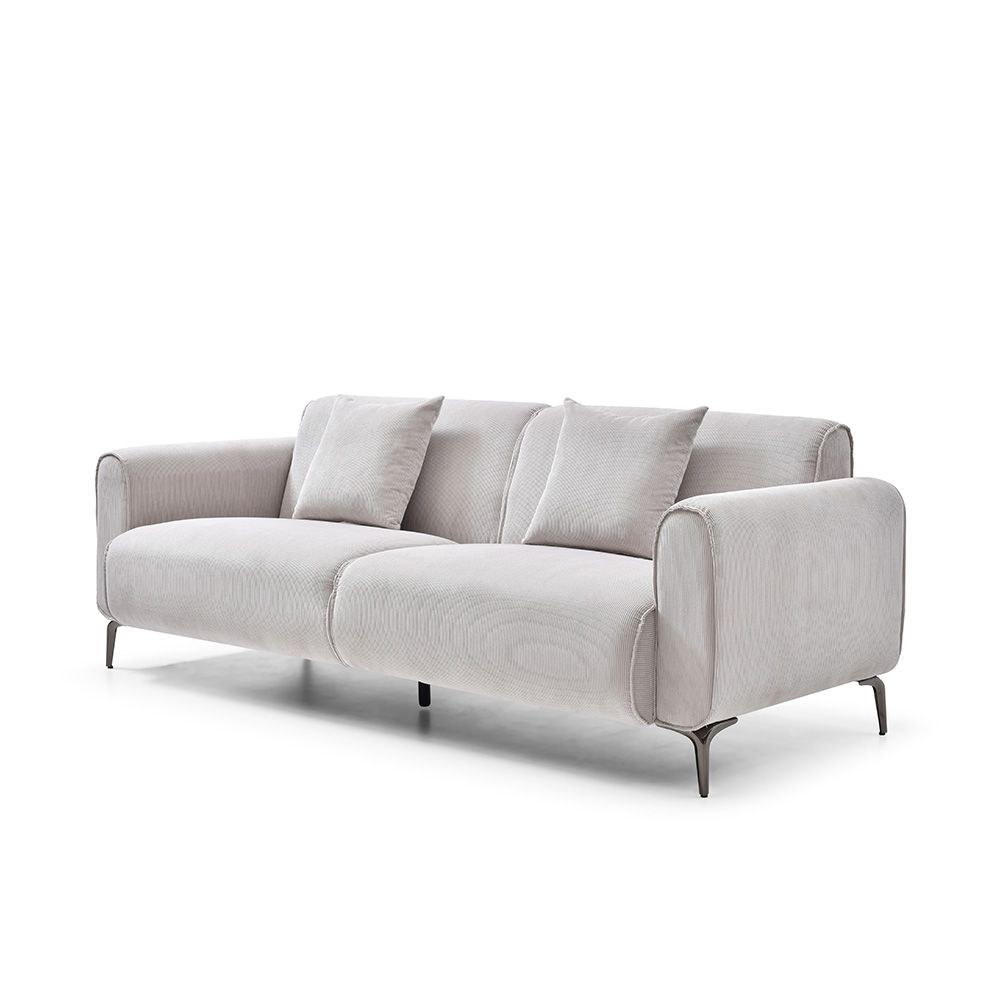 Tanner 6-Seater Fabric Sofa Set - Beige - With 2-Year Warranty - Image 5
