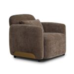 Vance 1 Seater Fabric Sofa-Brown