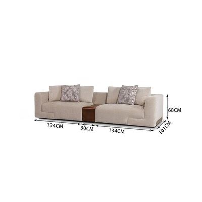 Vance 4+1 Seater Fabric Sofa Set-Brown - Image 3