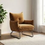 Javon 1-Seater Fabric Sofa - Rust - With 2-Year Warranty