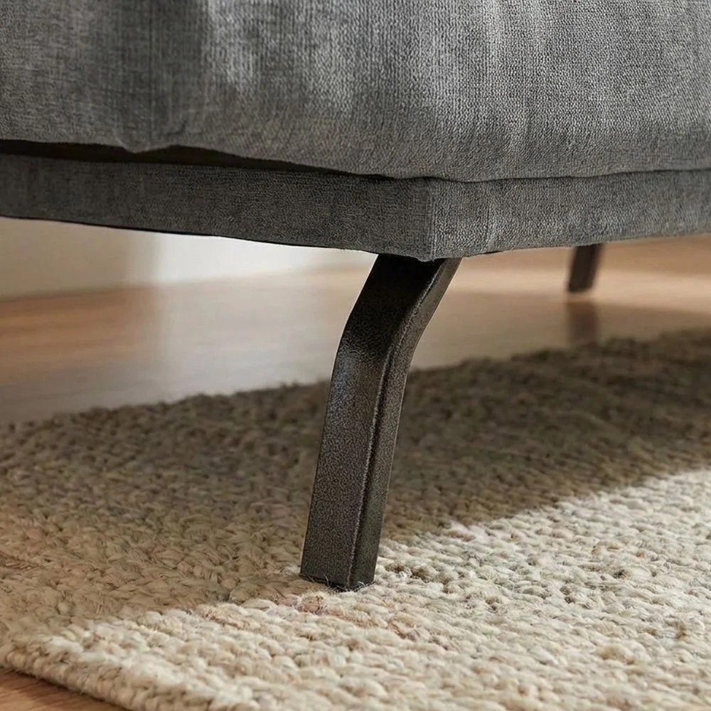 Nuvon 3 Seater Fabric Sofabed -Light Grey - Image 4