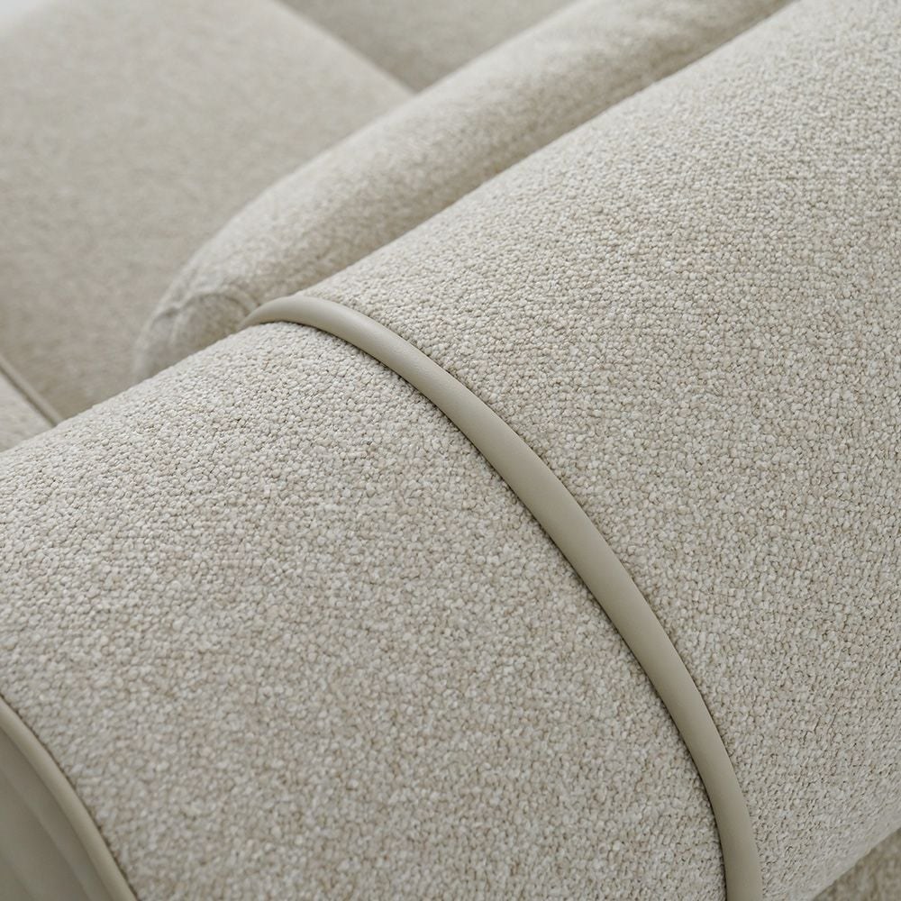 Arden Sectional Corner Fabric Sofa -Beige - Image 4