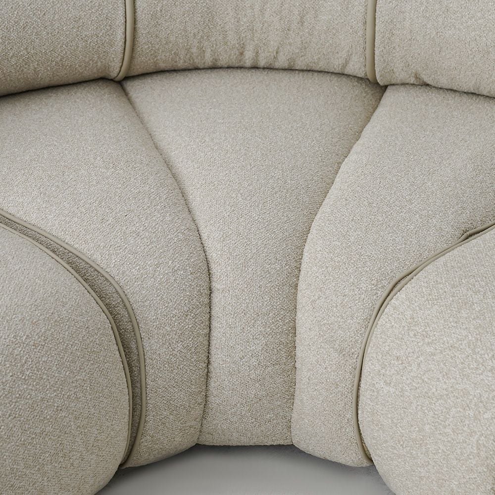 Arden Sectional Corner Fabric Sofa -Beige - Image 5