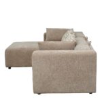 Velora Fabric Left Corner Sofa Bed - Brown