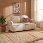 Brenna 2 Seater Fabric Sofa - Beige
