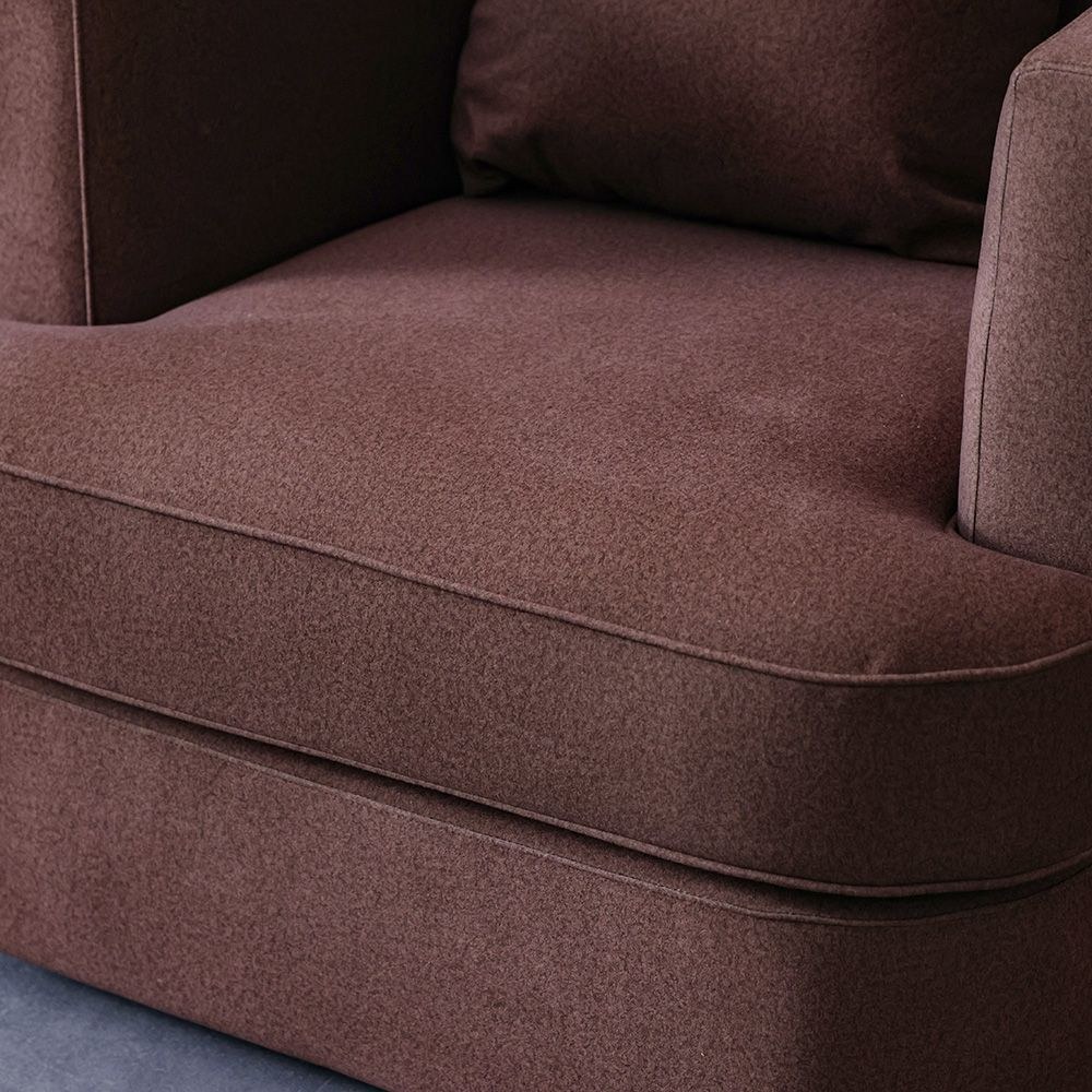 Krish 1-Seater Fabric Sofa - Brown - With 2-Year Warranty - Image 2
