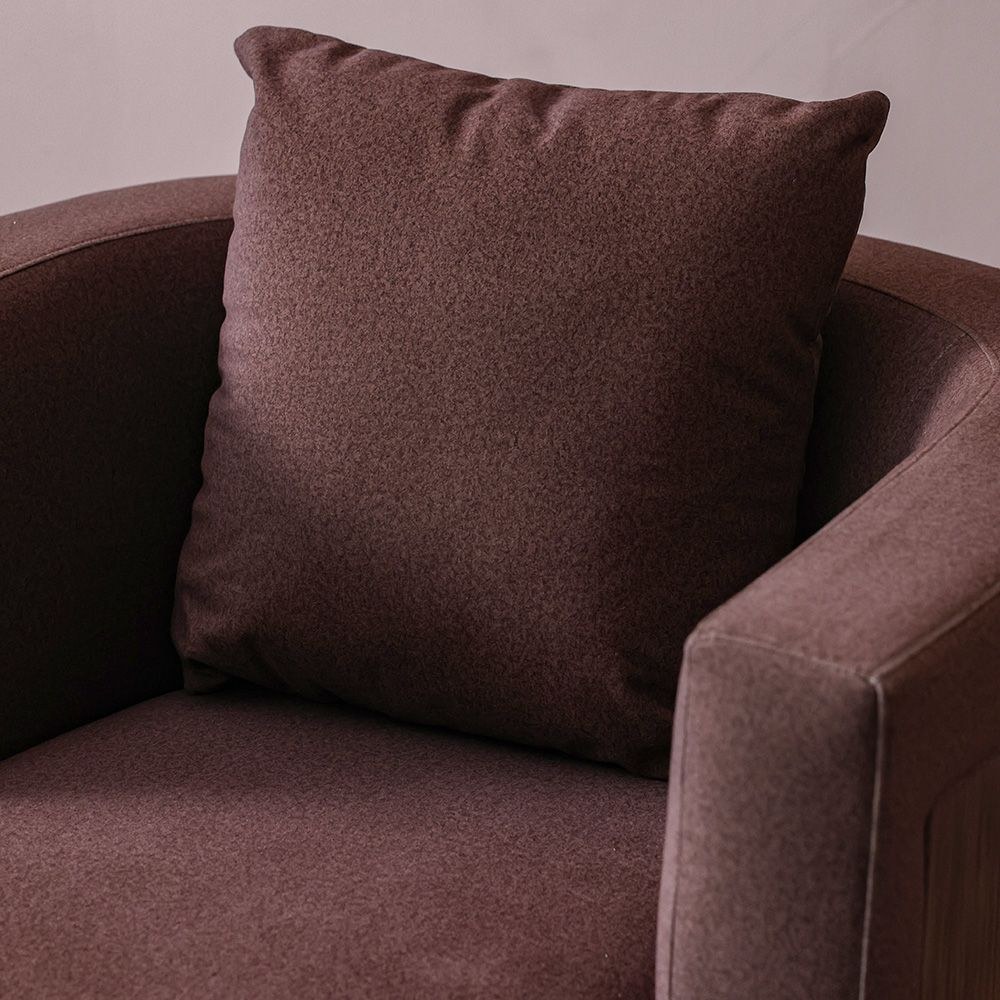 Krish 1-Seater Fabric Sofa - Brown - With 2-Year Warranty - Image 3