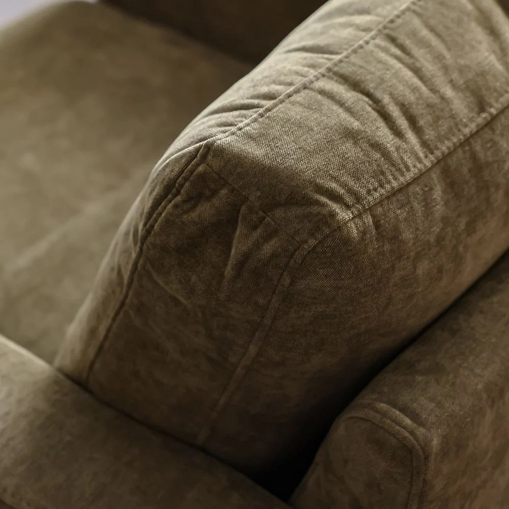 Benji 1 Seater Fabric Sofa - Green - Image 4