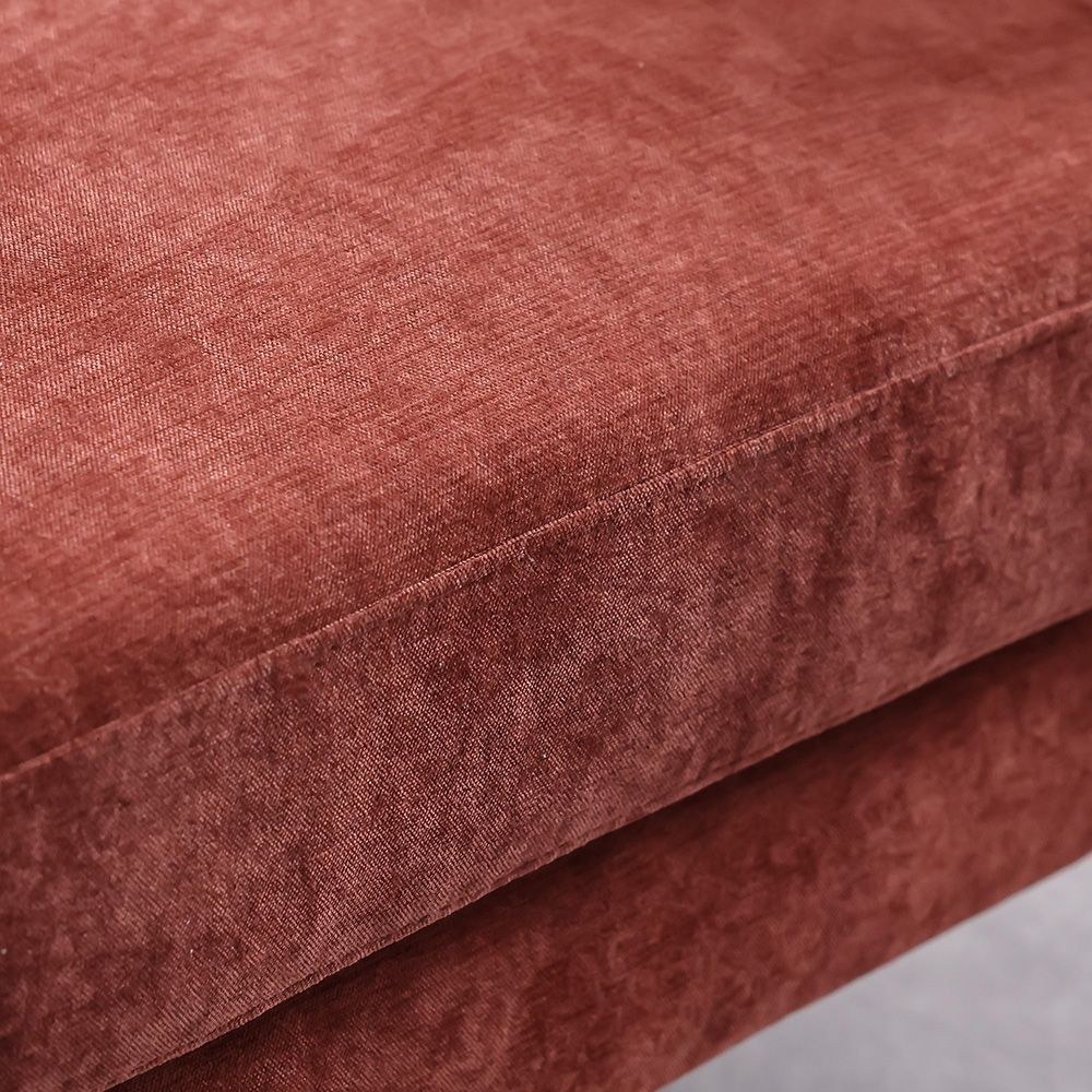 Benji 1 Seater Fabric Sofa - Red - Image 3