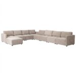 Benjo 8 Seater Fabric Modular Sofa Set + Ottoman- Champange