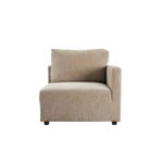Benjo 1 Seater Right Arm Fabric Modular Sofa - Champagne - With 2-Year Warranty