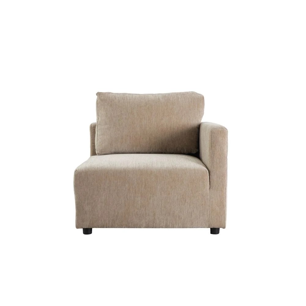 Benjo 1 Seater Right Arm Fabric Modular Sofa - Champagne - With 2-Year Warranty - Image 2
