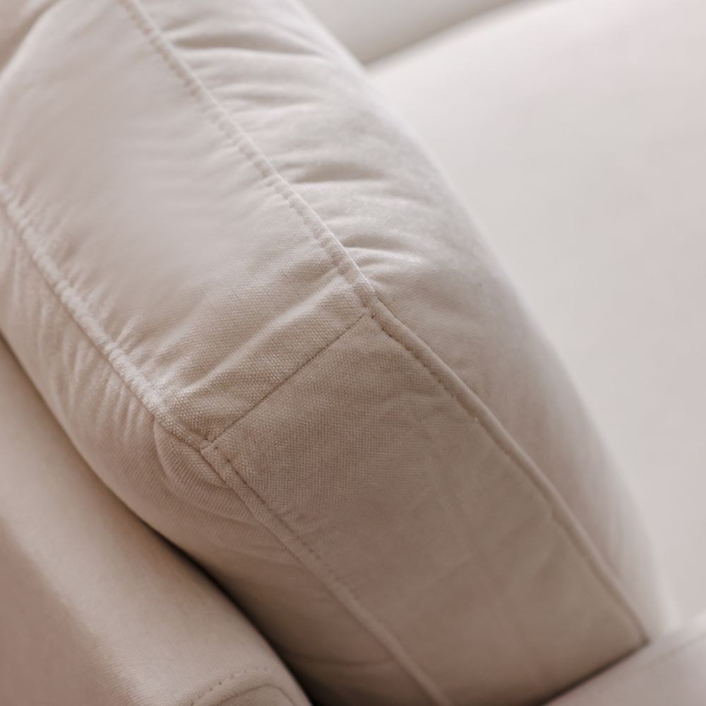 Benji 3-Seater Fabric Sofa - Beige - With 2-Year Warranty - Image 4