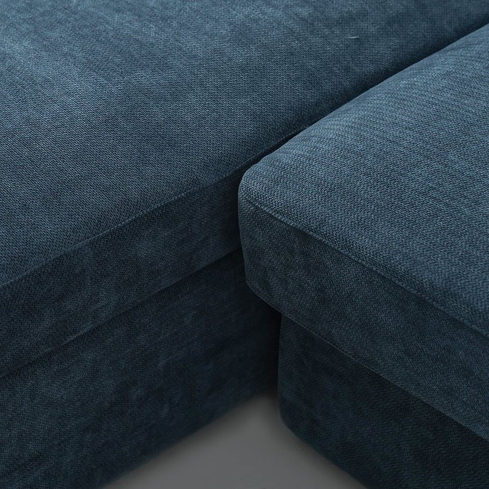 Darion 3-Seater Fabric Left Corner Sofa Bed with Storage - Blue - With 2-Year Warranty - Image 3