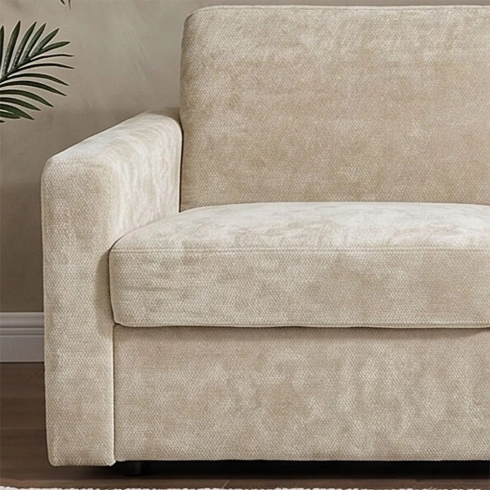 Darion Fabric Right Corner Sofa Bed With Storage - Beige - Image 4