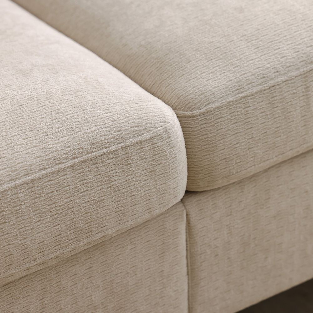 Arjun 3-Seater Fabric Sofa - Beige - With 2-Year Warranty - Image 3