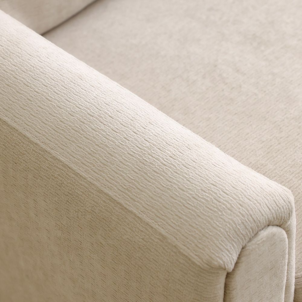 Arjun 3-Seater Fabric Sofa - Beige - With 2-Year Warranty - Image 4
