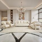 Corey 3+2+1+1 Seater Fabric Sofa Set- Light Brown