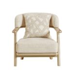 Corey 3+2+1+1 Seater Fabric Sofa Set- Light Brown