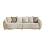 Conrad 4+3+1+1 Seater Fabric Sofa Set - Light Brown