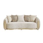 Conrad 4+3+1+1 Seater Fabric Sofa Set - Light Brown