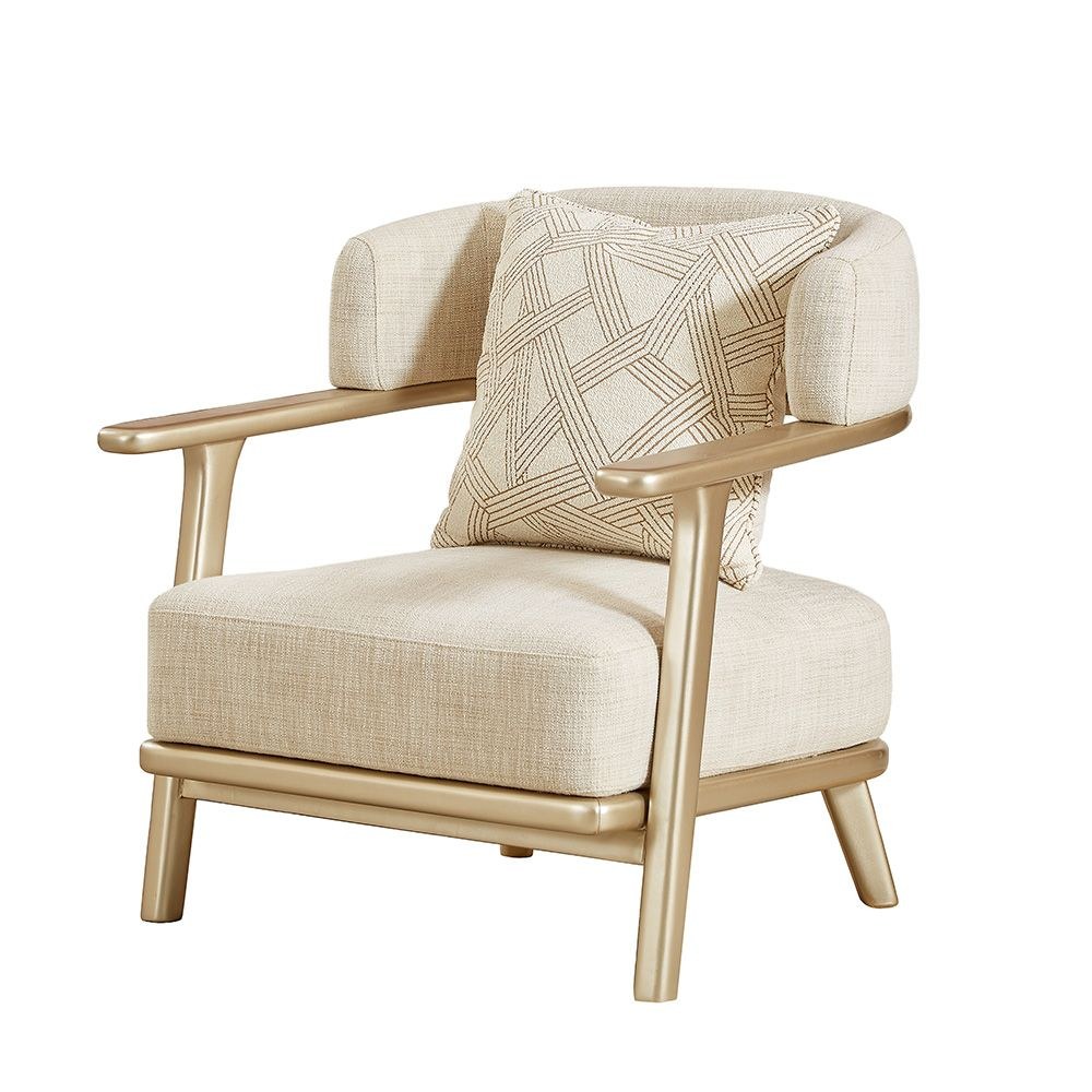 Corey 1 Seater Fabric Sofa - Light Brown - Image 3