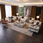 Dravena 4+3+2+1 Seater Fabric Sofa Set - Beige