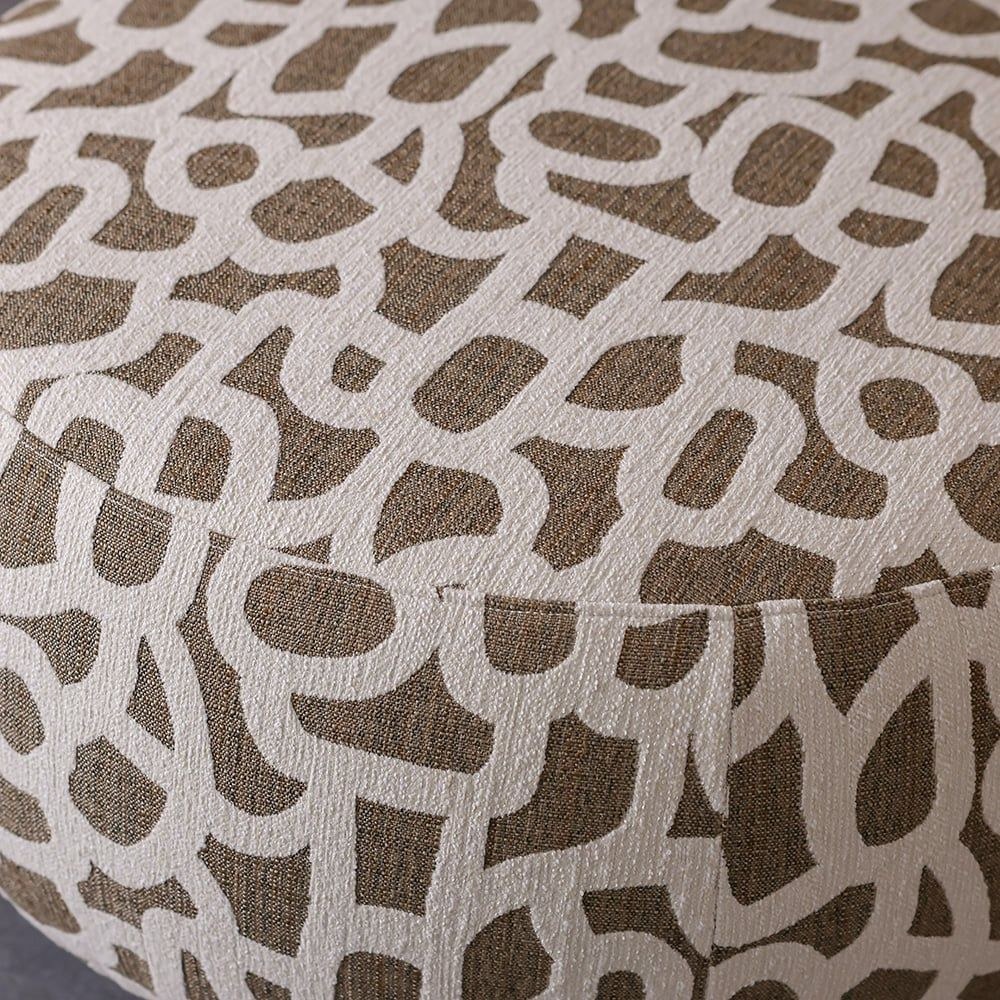 Devina 1 Seater Fabric Sofa - Beige/Brown - Image 4