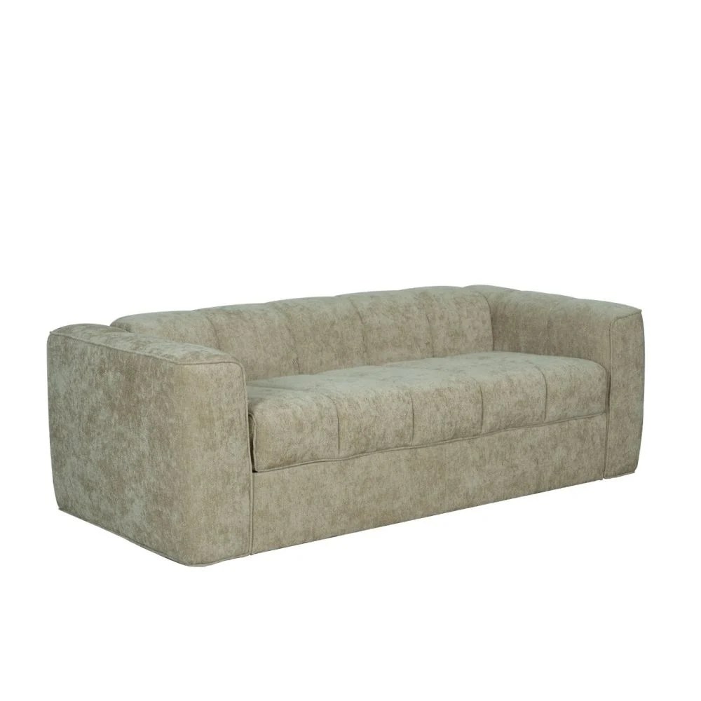 Amora 3-Seater Fabric Sofa Bed - Taupe - With 2-Year Warranty - Image 4
