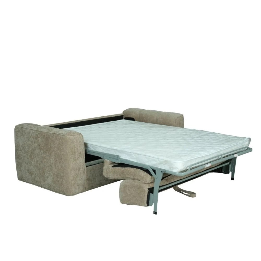 Amora 3-Seater Fabric Sofa Bed - Taupe - With 2-Year Warranty - Image 5