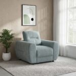 Branson 1 Seater Fabric Sofa - Light Blue