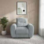 Branson 1 Seater Fabric Sofa - Light Blue