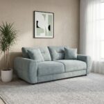 Branson 3+2+1 Seater Fabric Sofa Set - Light Blue