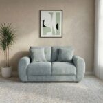 Branson 2 Seater Fabric Sofa - Light Blue