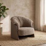 Madelle 3+2+1+1 Seater Fabric Sofa Set- Beige/Brown