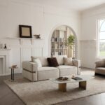 Madelle 3+2+1+1 Seater Fabric Sofa Set- Beige/Brown