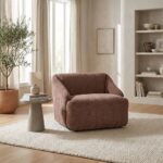 Mayla Sectional Fabric Corner Sofa Set - Light Brown