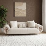 Corwin 3 Seater Fabric Sofa - Beige
