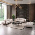 Corwin 3+3+1 Seater Fabric Sofa Set- Beige