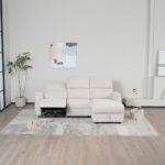 Nuri 3-Seater Right Corner Recliner Sofa with Storage - Beige - With 2-Year Warranty