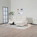 Nuri 3-Seater Right Corner Recliner Sofa with Storage - Beige - With 2-Year Warranty